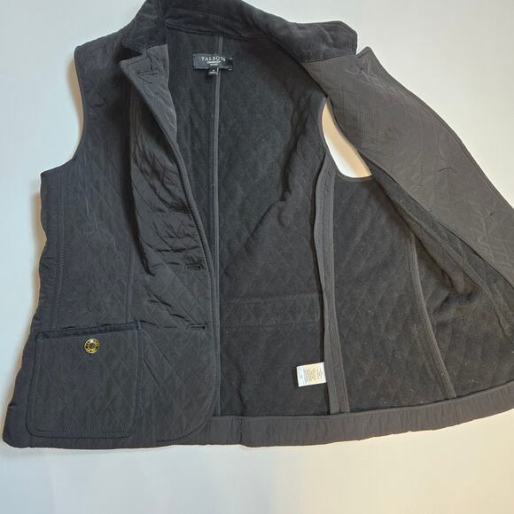 Talbots Quilted Vest Women Small Petite Corduroy Collar Button Up Layering - Picture 8 of 10